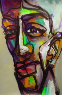 Khalid Khan-Kaay, 21 x 31 Inch, Acrylic on Canvas, Figurative Painting, AC-KHKN-067